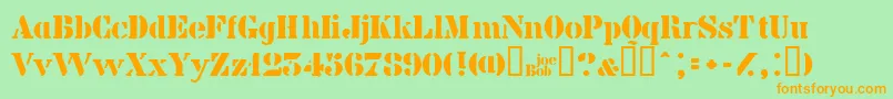 Billk Font – Orange Fonts on Green Background