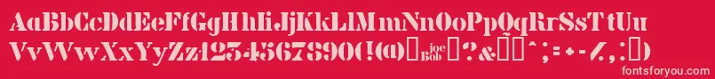 Billk Font – Pink Fonts on Red Background