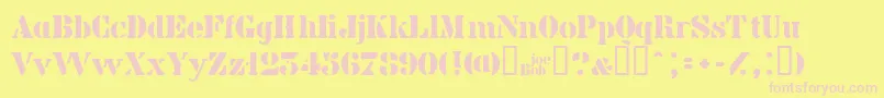 Billk Font – Pink Fonts on Yellow Background