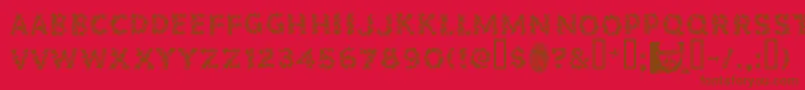 fuente Popsf – Fuentes Marrones Sobre Fondo Rojo