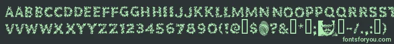 Popsf Font – Green Fonts on Black Background