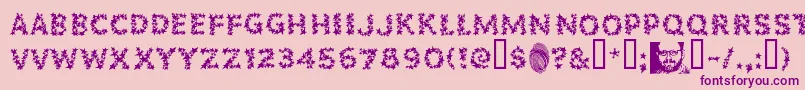 Popsf Font – Purple Fonts on Pink Background