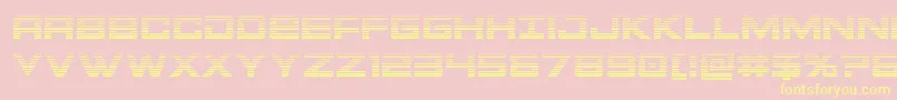 Montrocgrad Font – Yellow Fonts on Pink Background