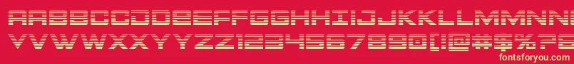 Montrocgrad-fontti – keltaiset fontit punaisella taustalla