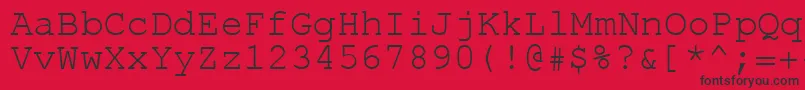 Rolk8c-Schriftart – Schwarze Schriften auf rotem Hintergrund