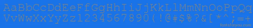 Police Rolk8c – polices grises sur fond bleu