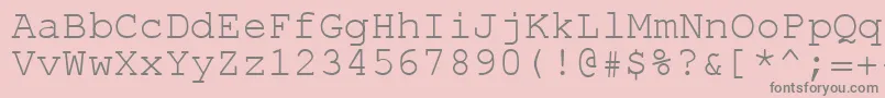 フォントRolk8c – ピンクの背景に灰色の文字