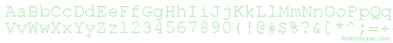 Rolk8c-Schriftart – Grüne Schriften auf weißem Hintergrund