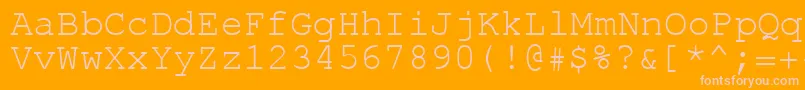 Czcionka Rolk8c – różowe czcionki na pomarańczowym tle