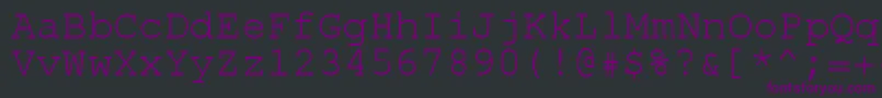 Rolk8c-Schriftart – Violette Schriften auf schwarzem Hintergrund