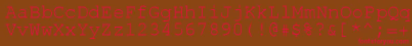 Rolk8c Font – Red Fonts on Brown Background