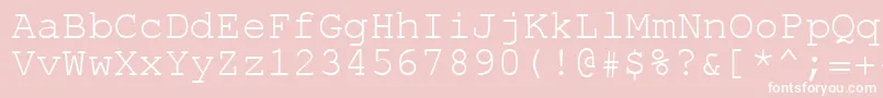 Rolk8c-Schriftart – Weiße Schriften auf rosa Hintergrund