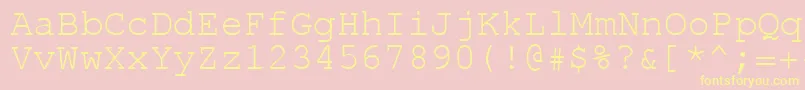 More about Rolk8c Font Rolk8c Font – Yellow Fonts on Pink Background