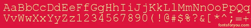 Rolk8c Font – Yellow Fonts on Red Background