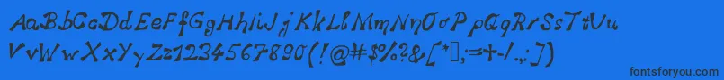NeverEnding Font – Black Fonts on Blue Background