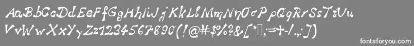 フォントNeverEnding – 灰色の背景に白い文字