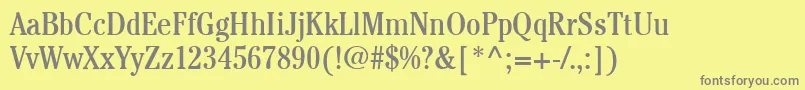 ItcCheltenhamLtBookCondensed Font – Gray Fonts on Yellow Background