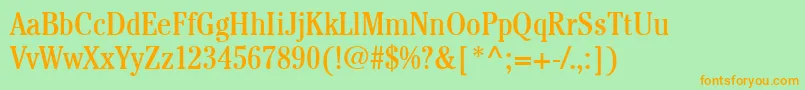 ItcCheltenhamLtBookCondensed Font – Orange Fonts on Green Background
