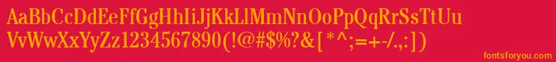 ItcCheltenhamLtBookCondensed Font – Orange Fonts on Red Background