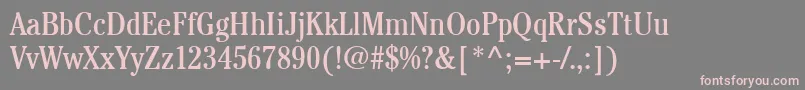 ItcCheltenhamLtBookCondensed Font – Pink Fonts on Gray Background