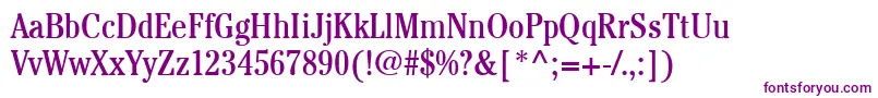 ItcCheltenhamLtBookCondensed Font – Purple Fonts on White Background