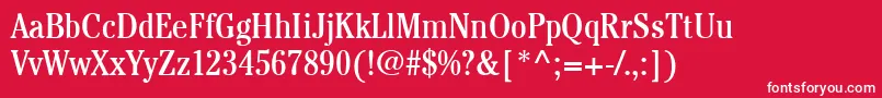 ItcCheltenhamLtBookCondensed Font – White Fonts on Red Background