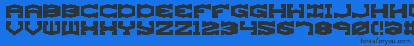 GyroseBrk Font – Black Fonts on Blue Background