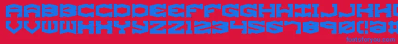 GyroseBrk Font – Blue Fonts on Red Background