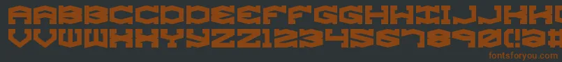 Шрифт GyroseBrk – коричневые шрифты на чёрном фоне