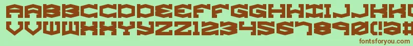 GyroseBrk Font – Brown Fonts on Green Background