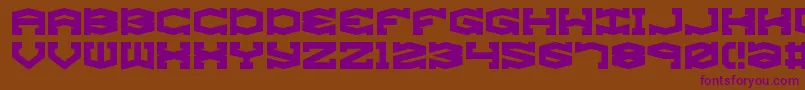 GyroseBrk Font – Purple Fonts on Brown Background