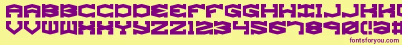 GyroseBrk Font – Purple Fonts on Yellow Background