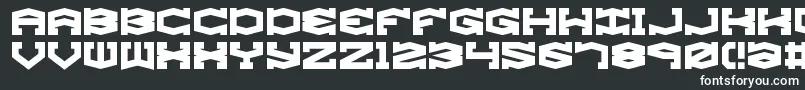 フォントGyroseBrk – 黒い背景に白い文字