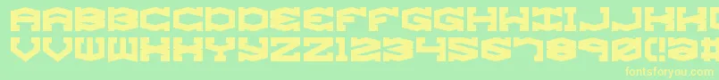 GyroseBrk Font – Yellow Fonts on Green Background