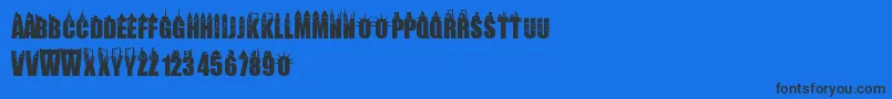 Newyorkcity Font – Black Fonts on Blue Background