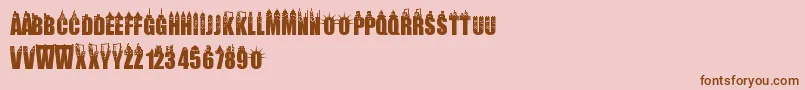 Newyorkcity Font – Brown Fonts on Pink Background