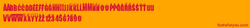Шрифт Newyorkcity – красные шрифты на оранжевом фоне