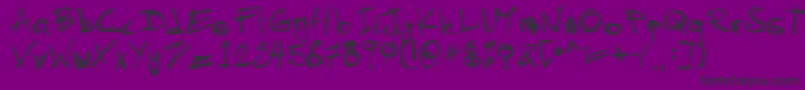 Шрифт SkratchV2 – чёрные шрифты на фиолетовом фоне