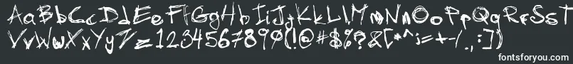 フォントSkratchV2 – 黒い背景に白い文字
