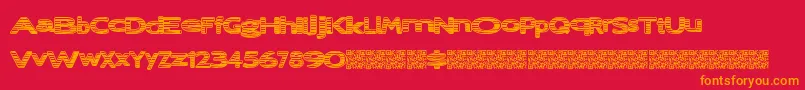 Lostray Font – Orange Fonts on Red Background