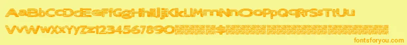 Lostray Font – Orange Fonts on Yellow Background