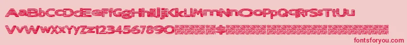 Lostray Font – Red Fonts on Pink Background