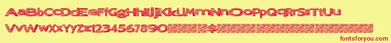 Lostray Font – Red Fonts on Yellow Background