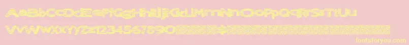 Lostray Font – Yellow Fonts on Pink Background