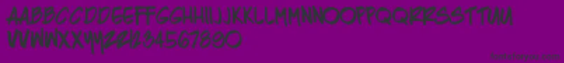 RazingRegular Font – Black Fonts on Purple Background