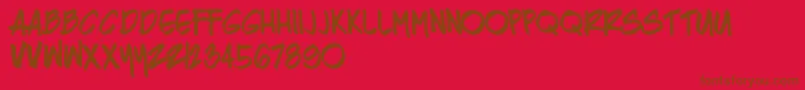 En savoir plus sur la police RazingRegular Police RazingRegular – polices brunes sur fond rouge