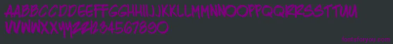 RazingRegular Font – Purple Fonts on Black Background