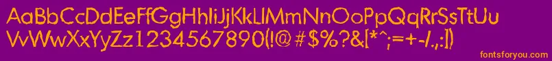 MontrealrandomRegular Font – Orange Fonts on Purple Background