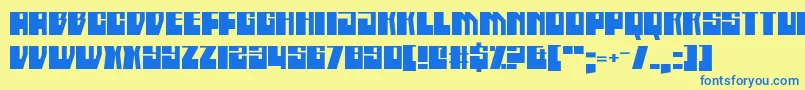 BoatycabinersDamnStraight Font – Blue Fonts on Yellow Background