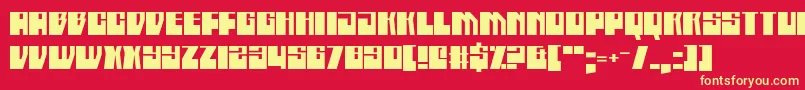 BoatycabinersDamnStraight Font – Yellow Fonts on Red Background